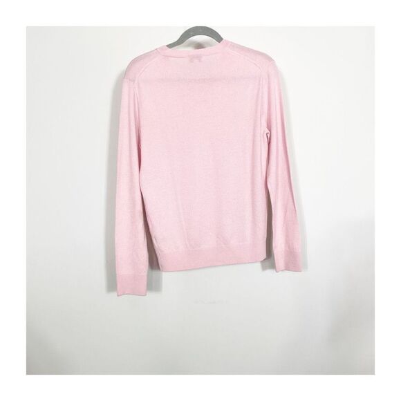 Club Monaco Sweater 100% Wool V Neck Pink Pullover Knit Womens XS - Picture 3 of 6